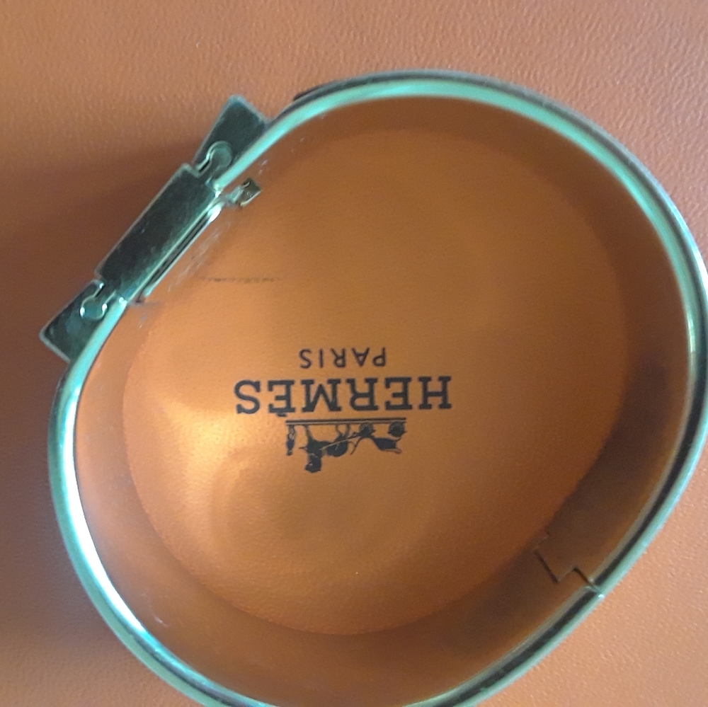 Hermes ROQUE  gold plated  bracelet watch with lizard skin